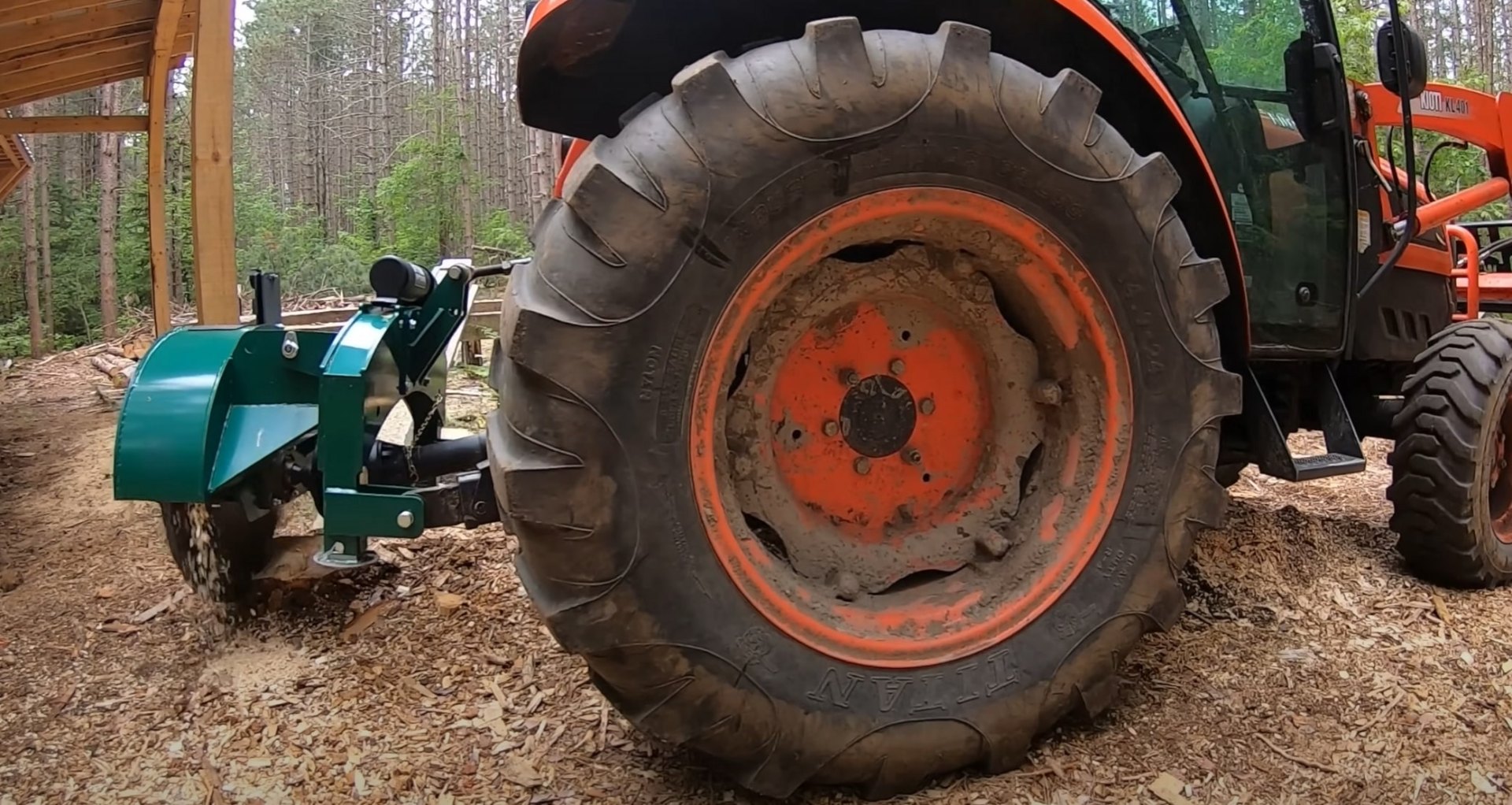 Modern equipment for safe and efficient tree care Heavy equipment used for professional tree services and stump grinding